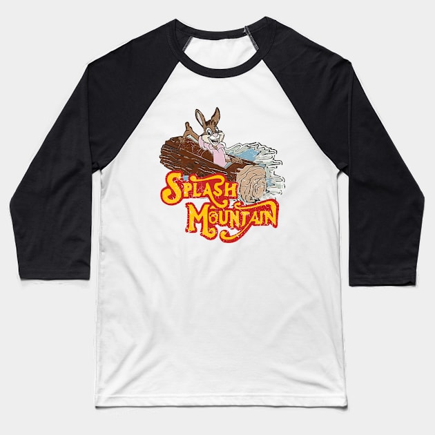 Splash Mountain Funny Rabbit Baseball T-Shirt by Semhar Flowers art